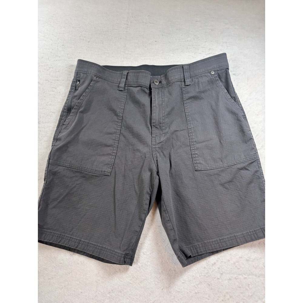 Weatherproof Shorts Mens 34x9 Outdoor Hiking Cotton Blend Gray Flat front